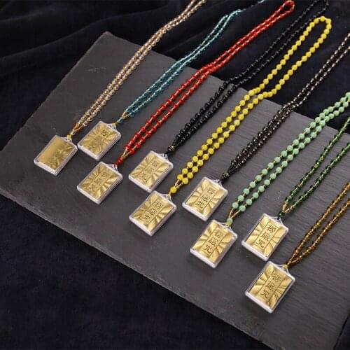 10PCS Buddhist supply Greco-Buddhist pocket travel safe Exorcise evil spirits Almighty talisman Shurangama Mantra Pendant Amulet