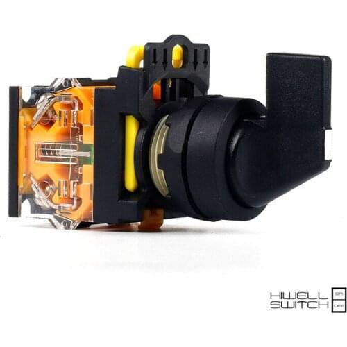 5 PCS Push button switch Selector switch Short handle 2-Position Latching OR Momentary Waterproof IP40 LA115-B1-11CX