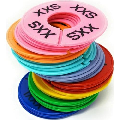 50pcs Multi Size Round Hangers Closet Dividers For Clothes Stores DIY Plastic Clothing Size Dividers