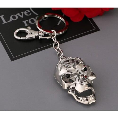 New fashion of the crystal skull keychain pendant crystal key ring seat bag charm nightmare ysk078 men and women