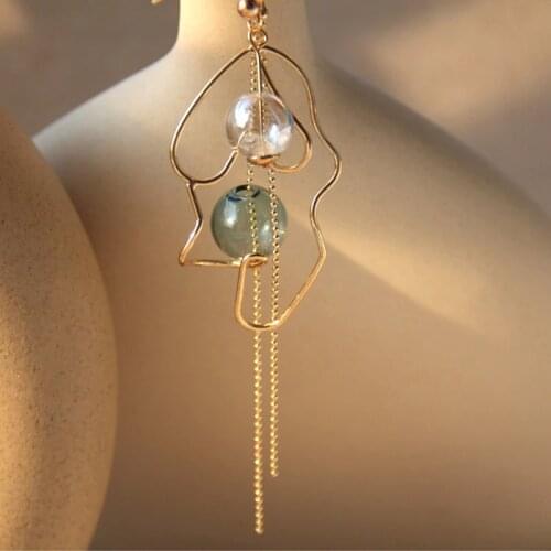 One Piece Original Gray Bubble Dangle Earring For Women Unqiue Body Tassels Korean Earrings 2019 Drop Earrings Jewelry Earrings