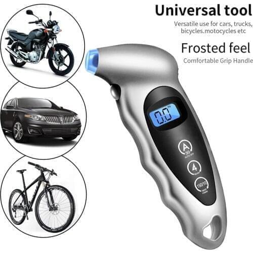 Digital Car Tire Tyre Air Pressure Gauge Meter LCD Display Manometer Barometers Tester for Car Truck Motorcycle