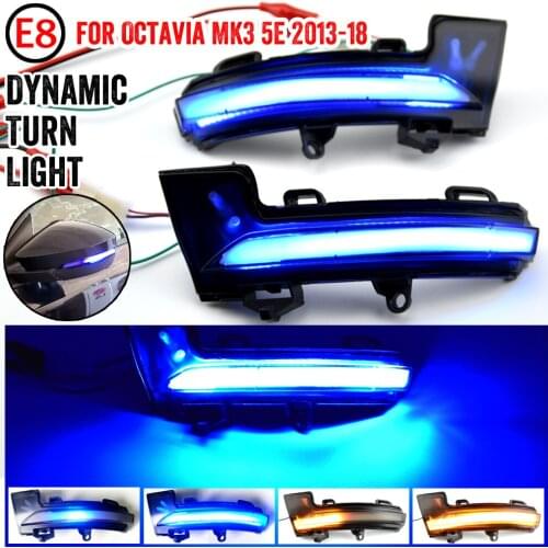 Dynamic Blinker Rearview Side Mirror Indicator LED Turn Signal Light For Skoda Octavia Mk3 A7 5E 2014 2015 2016 2017 2018 2019