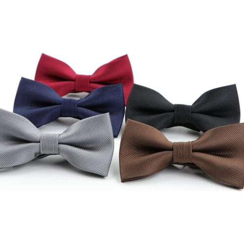 Classical Solid Fashion Bowties Groom Men Colorful Striped Cravat Grid Male Marriage Butterfly Wedding Bow Ties