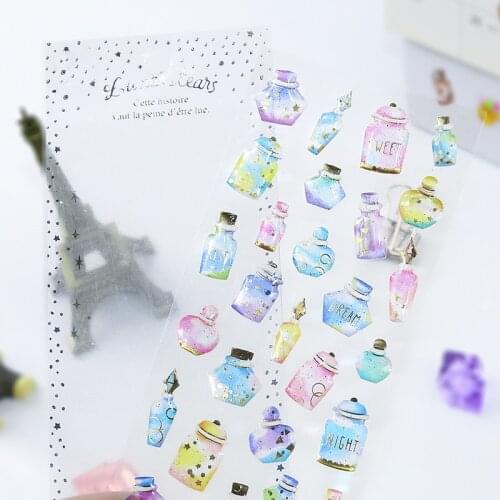 Korea Dream Epoxy Crystal Sticker Bronzing Transparent Three-dimensional Decoration Hand Account Phone Sticker 3D Sticker
