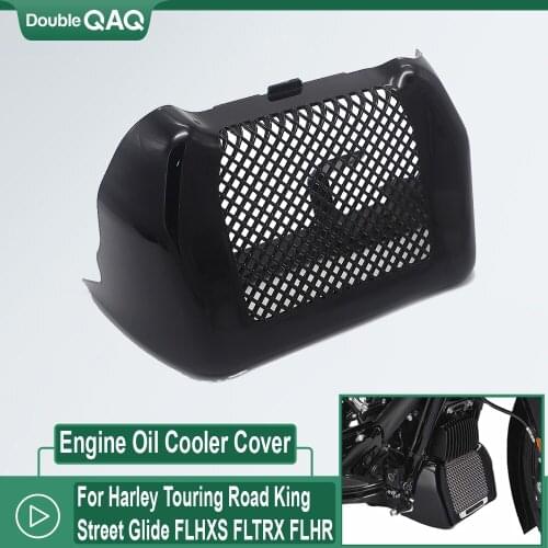 Motorcycle Engine Oil Cooler Cover Trim Mounting Kit For Harley Touring Road King Street Glide FLHXS FLTRX FLHR 2017-2018
