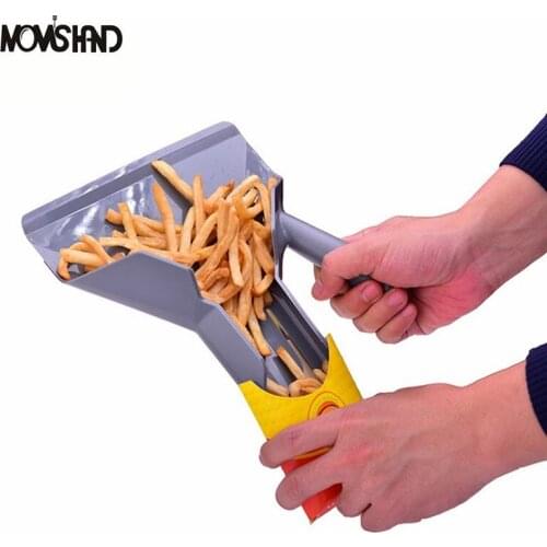 Comerical Plastic Chips Scoop Food French Fries Shovel Handle Fry Scoop