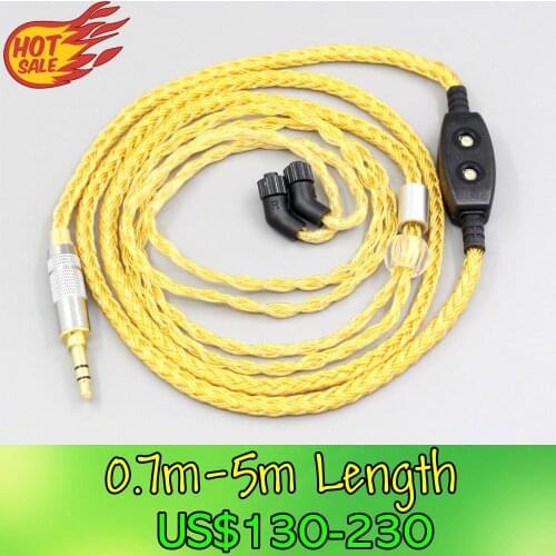 LN007352 16 Core OCC Gold Plated Braided Earphone Cable For AKR03 Roxxane JH Audio JH24 Layla Angie