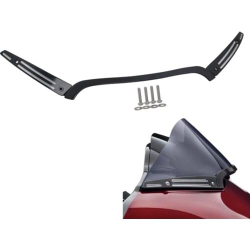 Motorcycle Aluminum Bat Brow Wing Fairing Accent Trim Headlamp Eyebrow Eyelid For Harley '15-later Road Glide Models