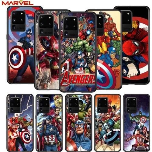 Marvel Avengers for Samsung S20 FE Ultra Plus A91 A81 A71 A51 A41 A31 A21S A72 A52 A42 A02S Soft Black Phone Case