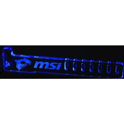 Newest PCI Blue For MSI LED Luminous Computer Office Main Box Graphics Cards Custom Support Frame Display Card Components Jack