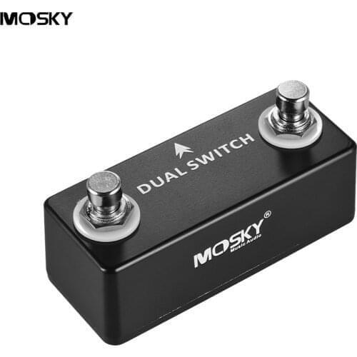 Mosky True Bypass Guitar Effect Pedal Single Tap Switch Dual Footswitch Electric Guitar Bass Effect Pedal Guitar Accessories