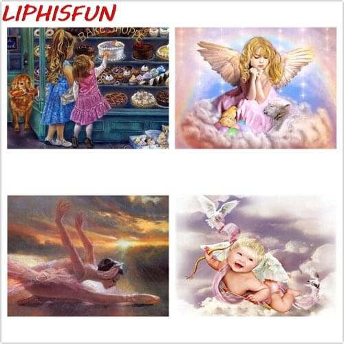 Full Square/Round Drill 5D DIY Diamond Painting Little Girl Baby Diamond Embroidery Cross Stitch Resin Rhinestone Home Decor