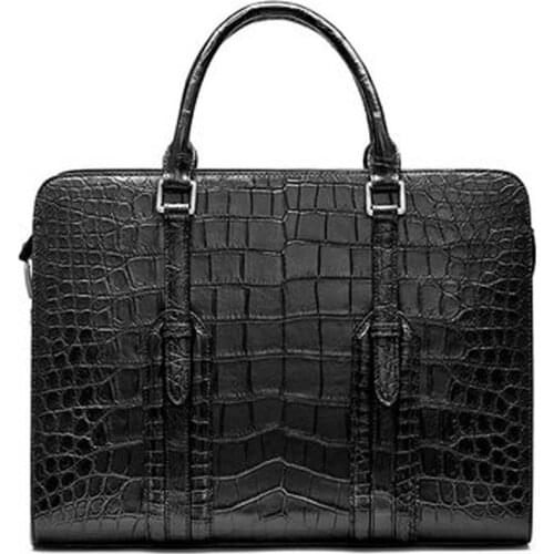 Gete crocodile skin Men bag briefcase leisure business affairs men crocodile handbag high-capacity male Computer bag