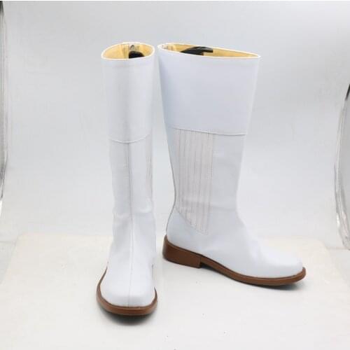 Princess Leia White Cosplay Shoes Boots Halloween Party Cosplay Costume Accessories