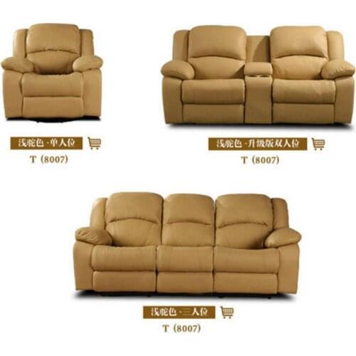 Manual electric recliner relax chair theater living room Sofa bed functional genuine leather couch Nordic modern Cinema muebles