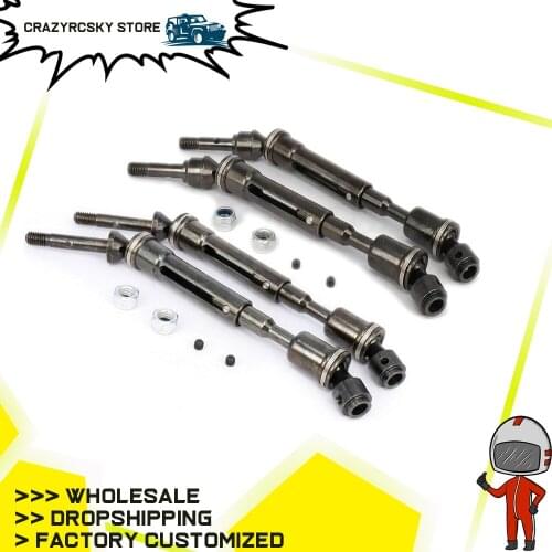 Universal Front/Rear Drive Shaft For Rc Hobby Model Car 1/10 Traxxas Slash 5807 Stampede 2pcs Steel Upgraded Hop-Up Parts