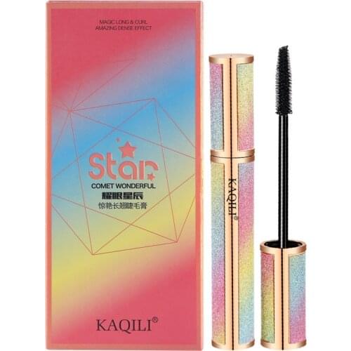 QIBEST Black Mascara Silky Mascara Long Lash Makeup Waterproof Mascara Large Volume Eye Makeup