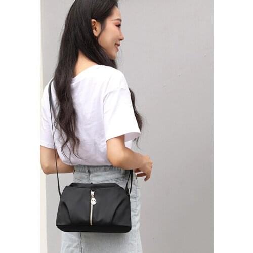 Vintage Women Waterproof Nylon Messenger Bag Crossbody Bag Lady Small Shell Bag Bolsa Feminina More Zippers Package