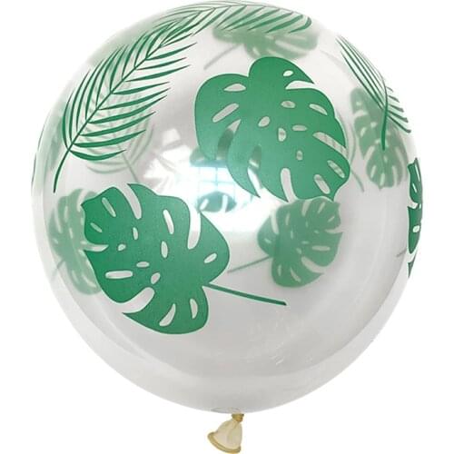 Latex Balloon Green Balloons Woodland Animal Palm Leaf Foil Balloons Safari Party Baloons Birthday Party Decorations Kids Balon