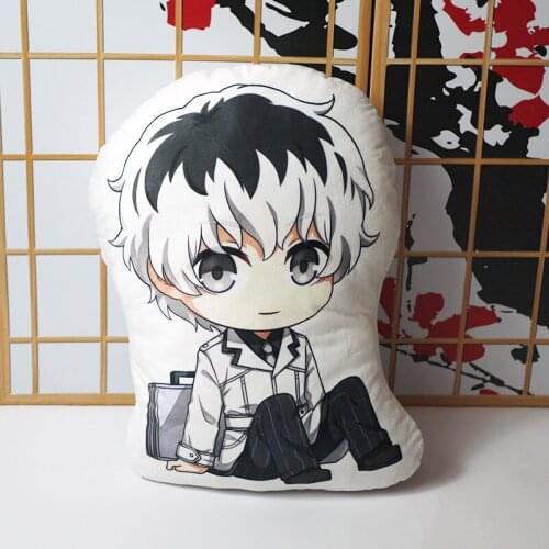 Japan Anime Tokyo Ghoul Kaneki ken Cosplay Plush Doll Cartoon Pillow Sofa Bed Back Cushion Otaku Warm Home Daily Decor Toy Gifts