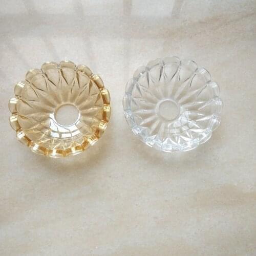 1pcs/lot D120XH40mm champagne European style lamp shade flower glass bowl chandelier decorative disc. tray lighting accessories