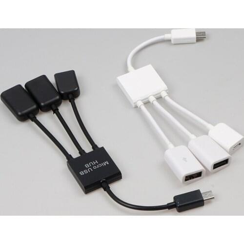 3 In 1 Micro USB Power Supply Charging Host OTG Hub Cable Adapter Distributor Laptop Accessories For Samsung NOTE 2 I9100 I9300