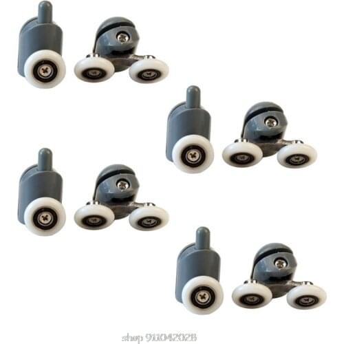 8Pcs/Set Adjustable Shower Room Cabins Swinging Pulley Sliding Door Bathroom Roller Runners Wheels D15 20 Dropship