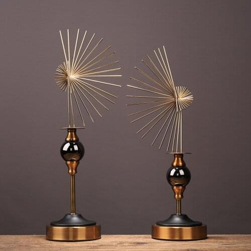 American Creative Abstract Wrought Iron Ornaments Home Livingroom Decoration Coffee Office Model Room Crafts Housewarming Gifts