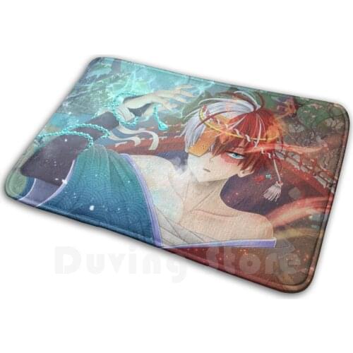 Boku No Hero Academia Todoroki Shoto Yuki Yokai Snow Spirit Japanese Nerd Gift Anime Mha Bnha Soft Non-Slip Mat Rug 3060