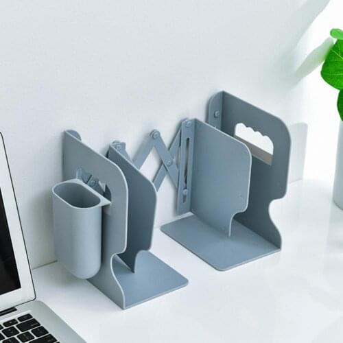 Bookend Retractable Creative ABS Practical Desk Decor Book Holder for Students