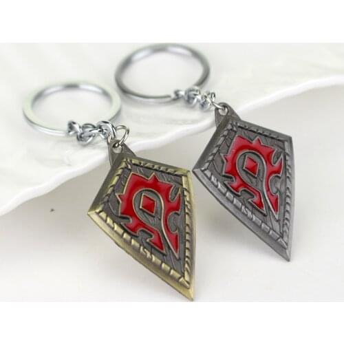 Games Trinket Horde logo Keychain Alliance Tribal Marks Keyrings Games Jewelry Car Key Holder