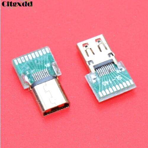 Cltgxdd 1pcs Gold Plated MICRO HDMI 19Pin female test board D TYPE MICRO HDMI Female Socket With PCB board