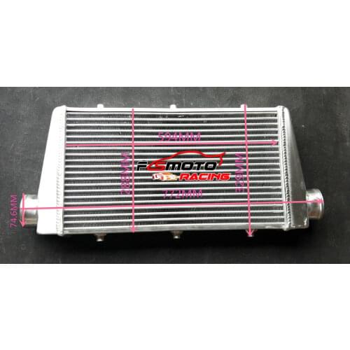 For 600X290X65mm core Universal Turbo Front Mount Aluminum Intercooler 76mm pipe Direct-Fit FMIC
