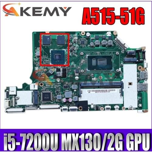 For ACER A515-51G A615-51G A315-53G Laptop motherboard C5V01 LA-E892P CPU i5 7200U GPU MX130 2G 4G RAM DDR4 100% test work