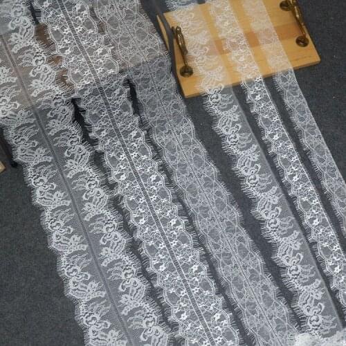 Export Exquisite Bilateral Unilateral Eyelash Lace Fabric Clothing DIY Embroidery Home Curtain Accessories Materials RS3215