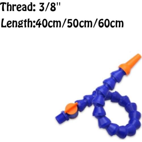 3/8'' 40/50/60cm Round Nozzle Plastic Flexible Water Oil Coolant Pipes Hoses For CNC Machine Lathe Milling Cooling Tube