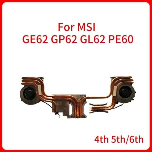 DIY Laptop Cooling Radiator Fan For MSI GE62 GP62 GL62 PE60 4TH 5TH 6TH CPU Cooling Fan Heatsink CPU Fan with Heatsink