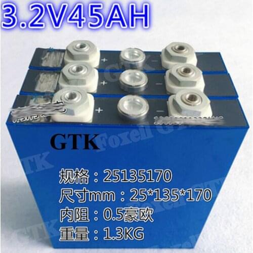 4pcs Lifepo4 3.2v 45Ah lithium battery 45AH high discharge rate for DIY 12V e bike motore Electric tricycle Forklift mower