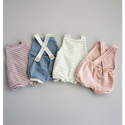 Fashion Toddler Baby Girls Stripes Romper Bib Pants Overalls Outfits Clothes Stripe Strampler Overall Outfit Sunsuit