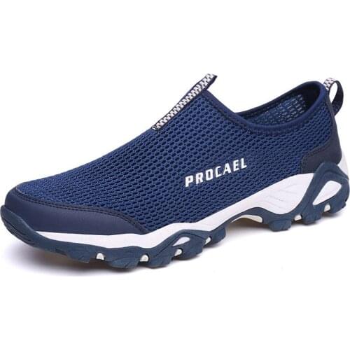 Men Shoes Summer Outdoor Climbing Wading Light Sports Shoes Mesh Breathable Casual Shoes Rubber Outsole Non-slip Wear Boots