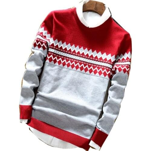 Mens sweaters autumn and winter pullovers warmth thick slimming clothes mens casual pullovers