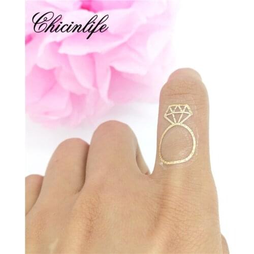 10Pc Bachelorette party Temporary Flash Tattoos Bridesmaid Diamond Ring Sticker Bride Team hen Party bridal shower wedding decor