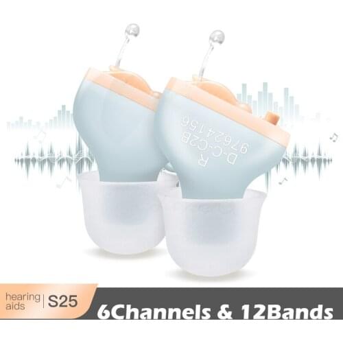 Mini Invisible Hearing Aid ITC Digital Wireless Ear Headphones Sound Amplifier For Hearing Impaired Deafness Elderly Aids Device