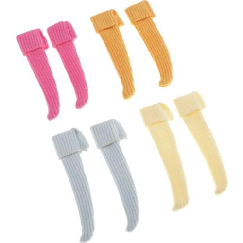 4Pairs Girls Dolls Socks Knitted Cotton Stockings For 1/6 BJD JD SD DD DOD Dolls Dress Up Accessories