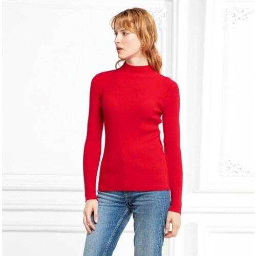 New-Coming Autumn Womens 2021 Winter Turtleneck Pullovers Sweaters Primer Shirt Long Sleeve Short Korean Slim-Fit Tight Sweater