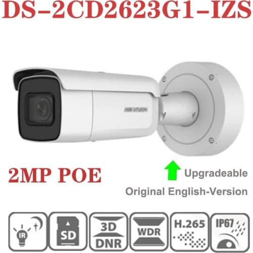 Original DS-2CD2623G1-IZS 2MP Moterized Varifocal Lens Bullet CCTV Camera IP Security Outdoor H.265