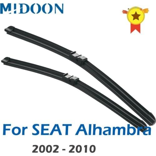 MIDOON Wiper LHD & RHD Front Wiper Blades For SEAT Alhambra MK1 2002 - 2010 Windshield Windscreen Front Window 28"+28"