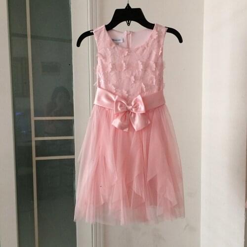 Girls Sequined Applique Cascade Dress Girls Party Dresses