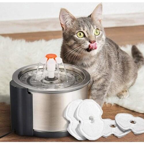 4pcs Pet Cats Dogs Water Feeder Fountain Filter Sponge Pet Dog Drinking Bowl Pet Drinker Bowl Pet Drinking Dispenser For Cat Dog